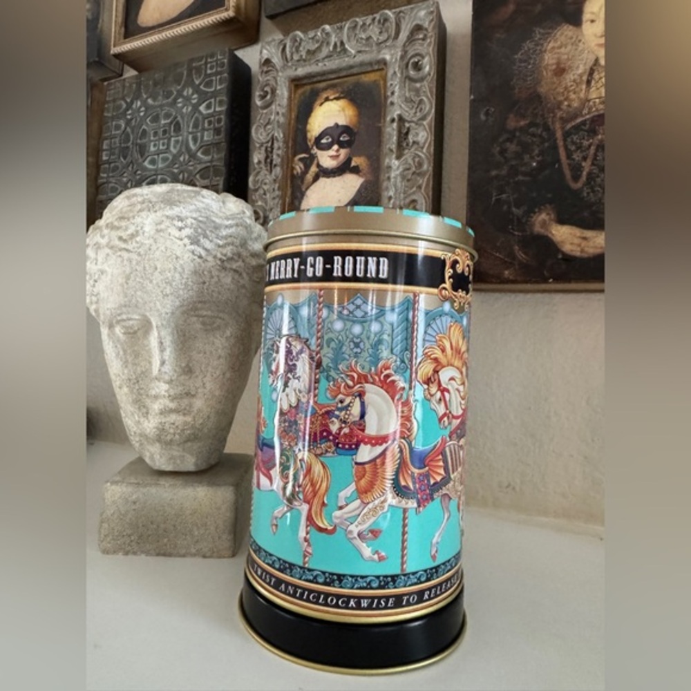 Fortnum And Mason's Musical Merry-Go-Round Empty Tin 7" From England‎